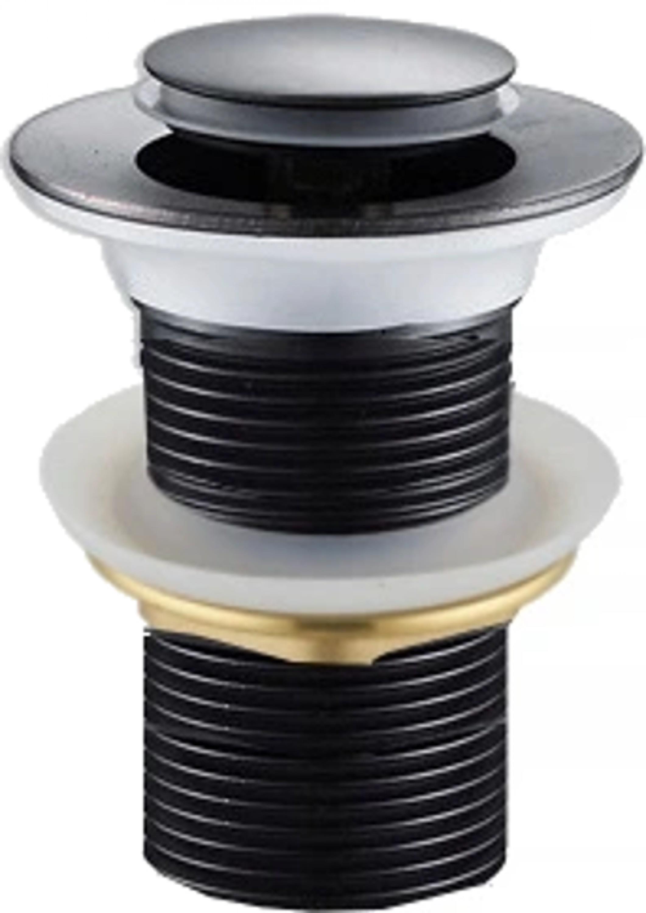 MEXEN Zátka klik-klak bez prepadu, malá okrúhla, čierna (79915-70)