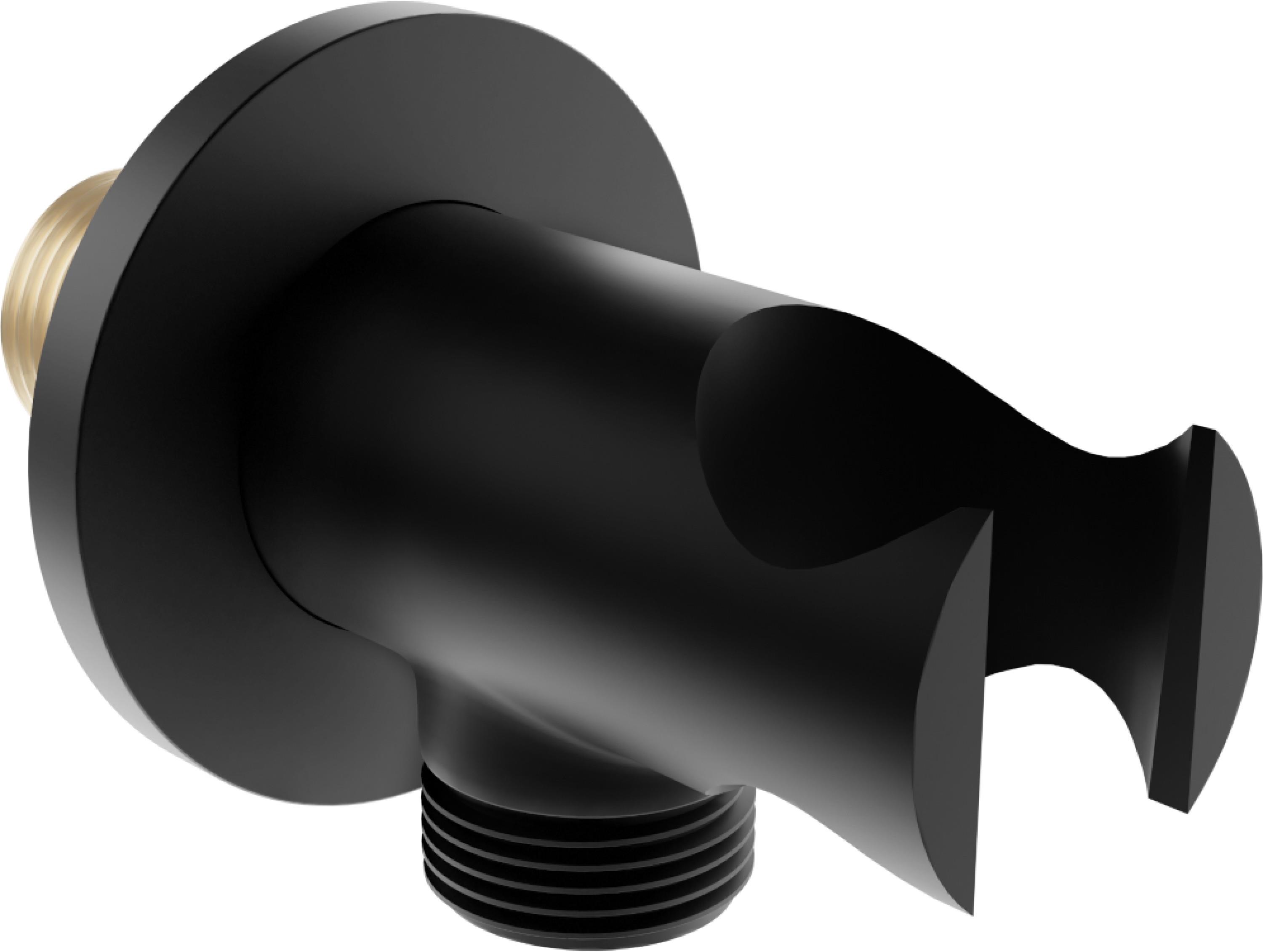 MEXEN Držiak sprchy Kai, pevný, s vyústením, čierny