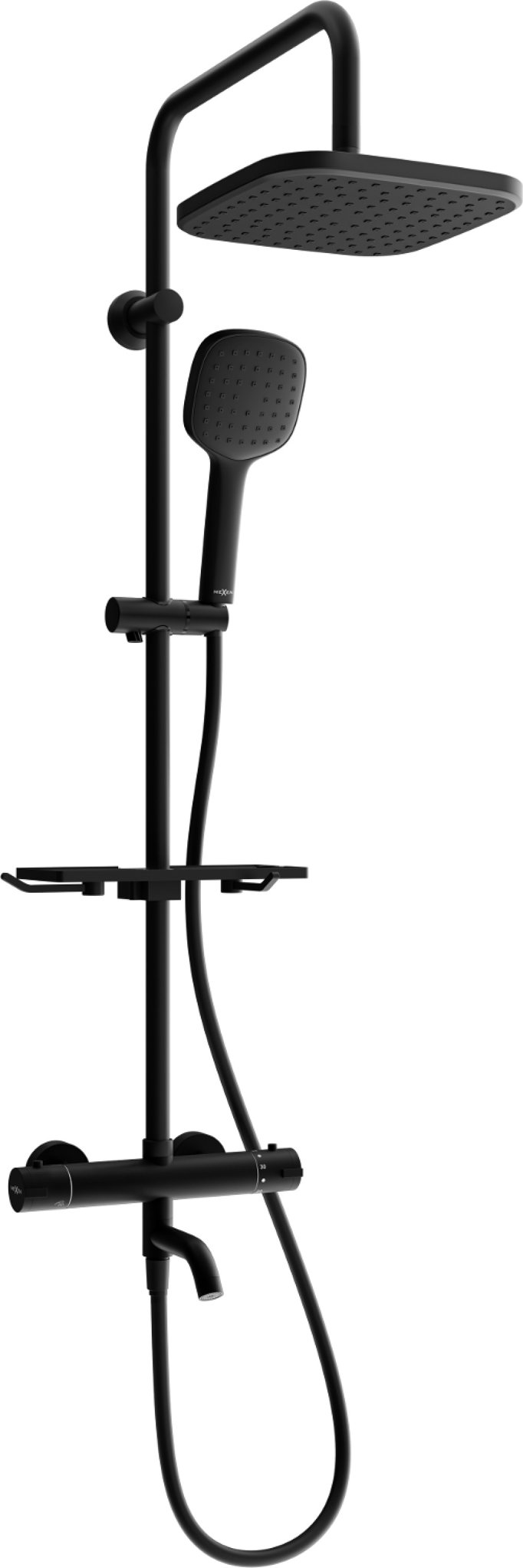 MEXEN KT33 vaňový stĺp s termostatickou batériou, čierny (779003393-70)