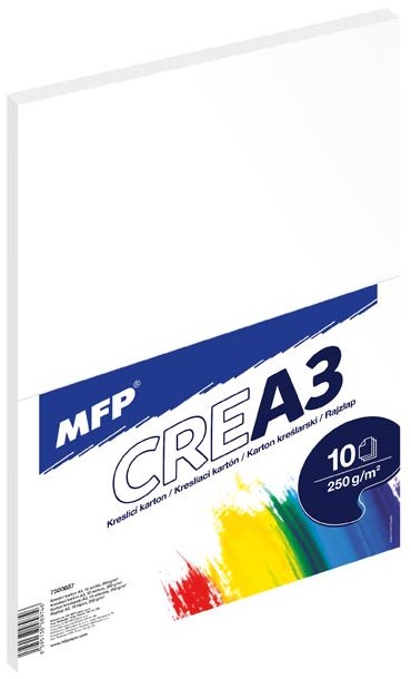 MFP kresliaci kartón A3 10 listov, 250 g/m2, biely
