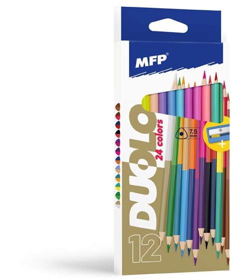 MFP DUOLO obojstranné trojhranné so strúhadlom 12 ks/24 farieb