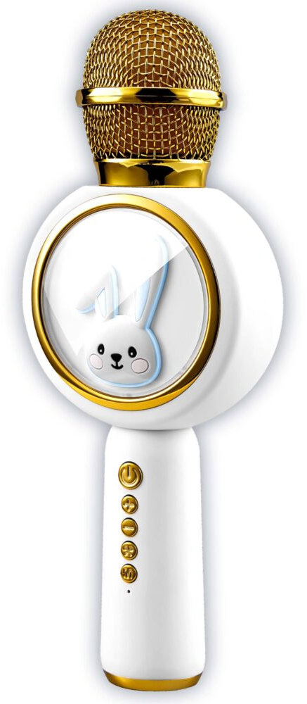 MG Bunny Bluetooth karaoke mikrofón, biely