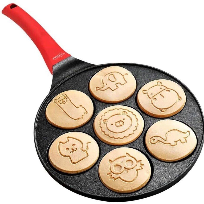 MG Pancakes Panvica na palacinky Animals 26,5 cm, čierna/červená