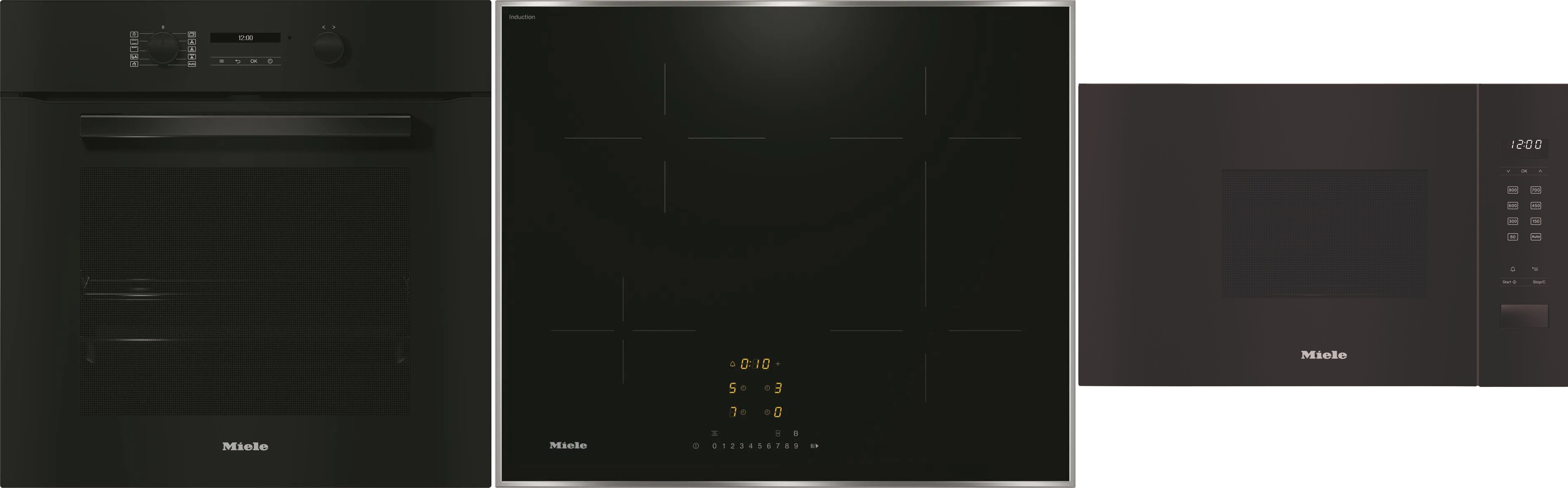 MIELE H 2861-1 BP Black 125 Edition + MIELE KM 7363 FR + MIELE M 2230 SC