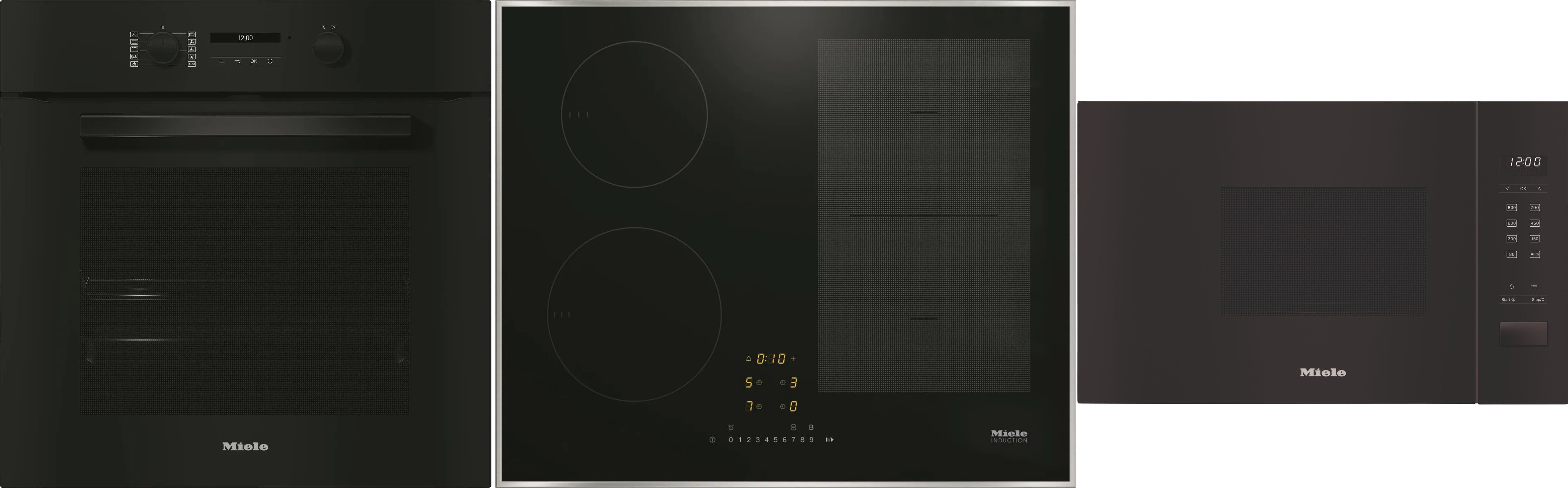 MIELE H 2861-1 BP Black 125 Edition + MIELE KM 7466 FR 125 Edition + MIELE M 2230 SC