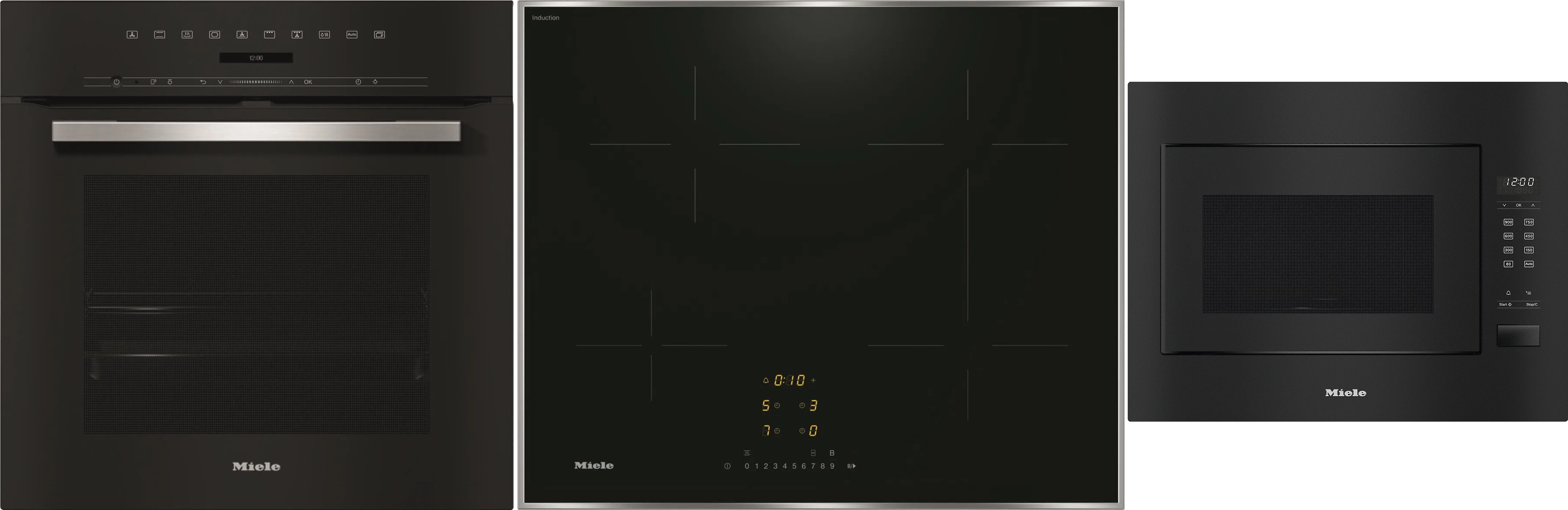 MIELE DGC 7151 Black Line + MIELE KM 7363 FR + MIELE M 2240 SC OBSW