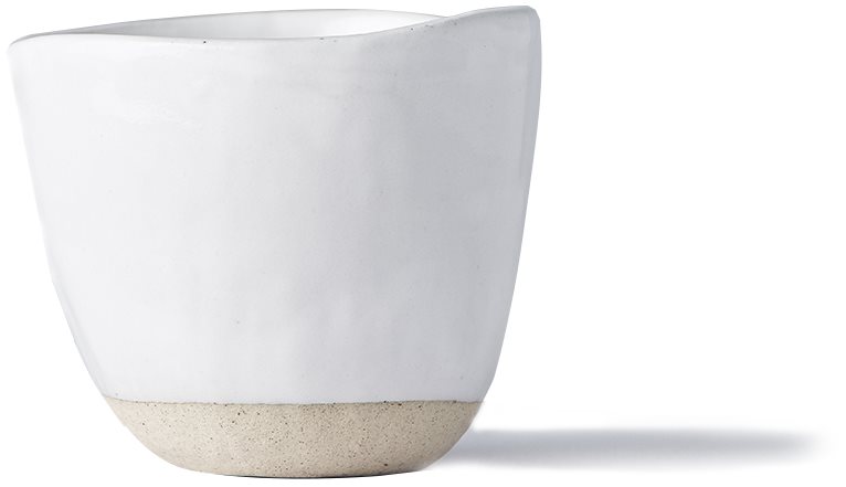 Made In Japan Hrnček bez ucha s nepravidelným okrajom Tea Cup biely 180 ml
