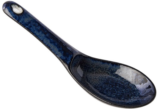 Made in Japan Japonská ramen lyžica INDIGO BLUE 15 cm modrá keramika