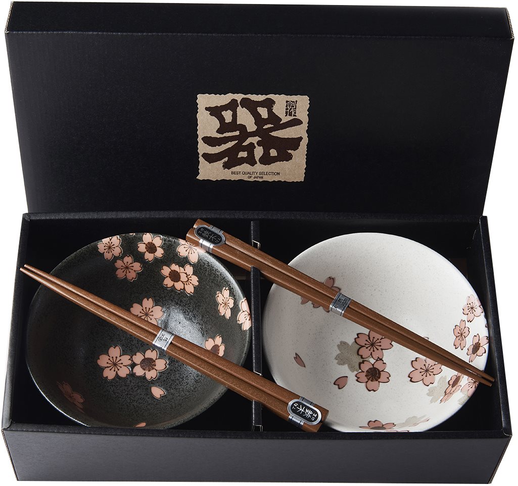Made In Japan Set misiek Cherry Blossom s paličkami 400 ml 2 ks