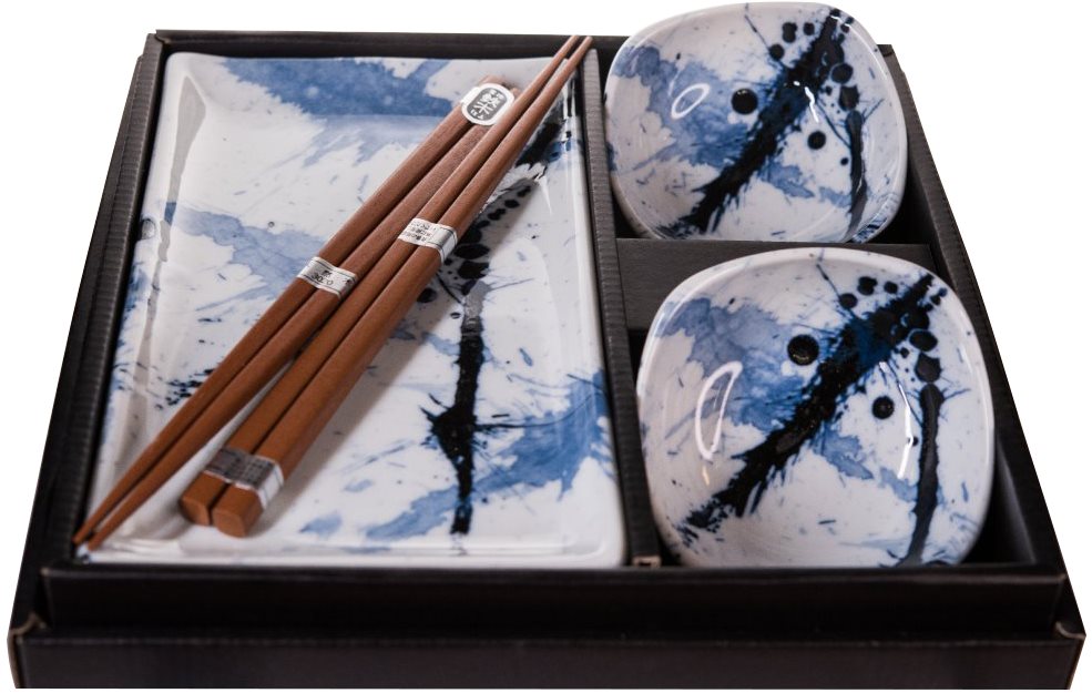 Made In Japan Sushi set Blue & White 6 ks