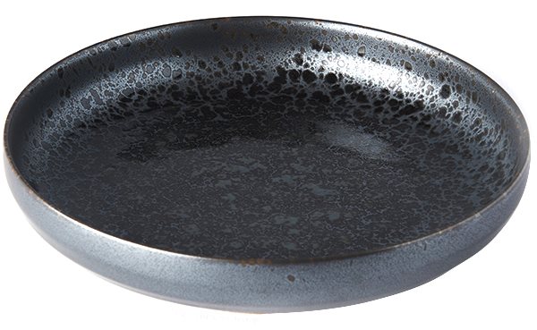 Made In Japan Plytký tanier s vysokým okrajom Black Pearl 22 cm