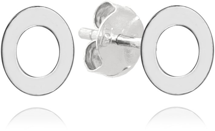 MINET Strieborné náušnice písmeno „O“ (Ag 925/1000, 0,8 g)
