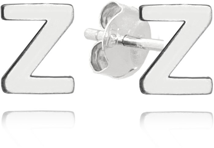 MINET Strieborné náušnice písmeno „Z“ (Ag 925/1000, 0,85 g)