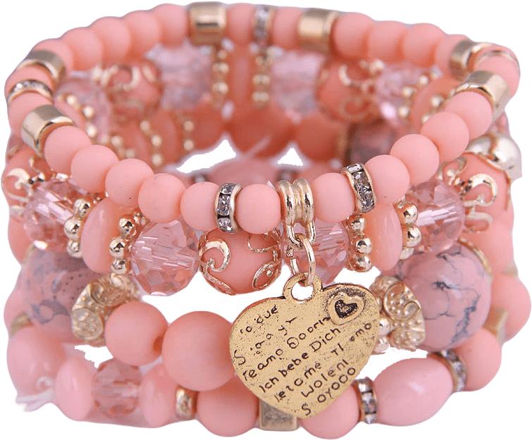 Dámský korálikový wrapový náramok – súprava 4 ks – KW8123-6