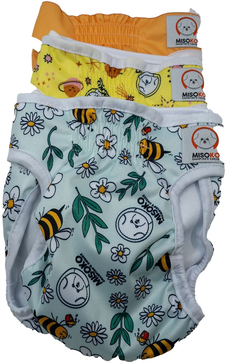 MISOKO & CO Prateľné plienky pre sučkx – SWEET DREAM – potlač MIX 3 ks, veľ. S