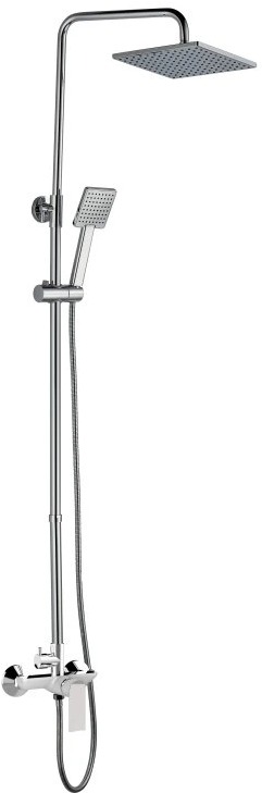 Mixxus Sprchový stĺp s batériou Premium Alex 003-J, white chrom