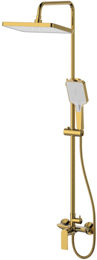Mixxus Sprchový stĺp s batériou Premium Alex 003-J, brushed gold
