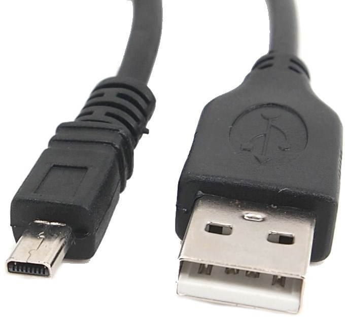 OEM USB A-MINI 8-pin 1.8 m čierny
