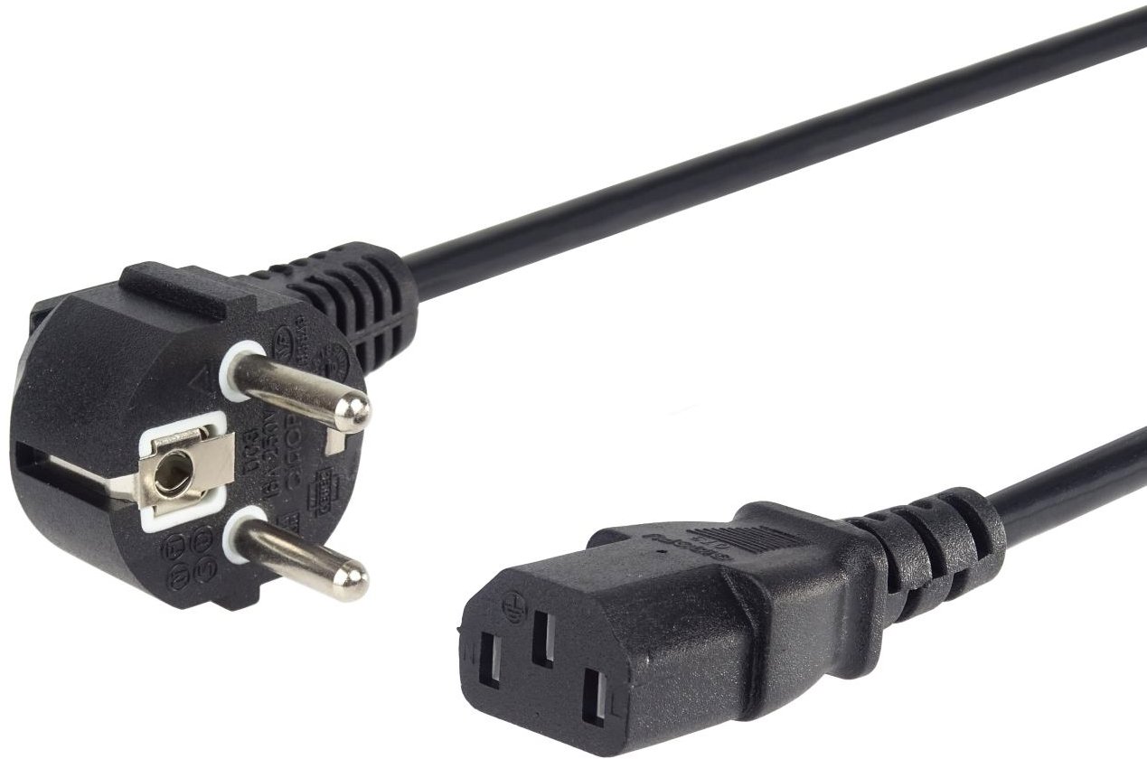 PremiumCord napájací 230 V k PC 0,5 m čierny
