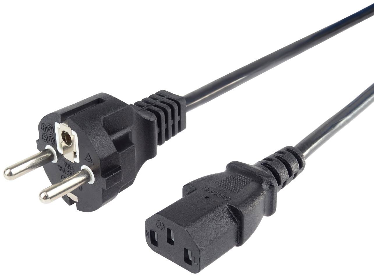 PremiumCord napájací 230 V k PC 10 m, priamy konektor do zásuvky