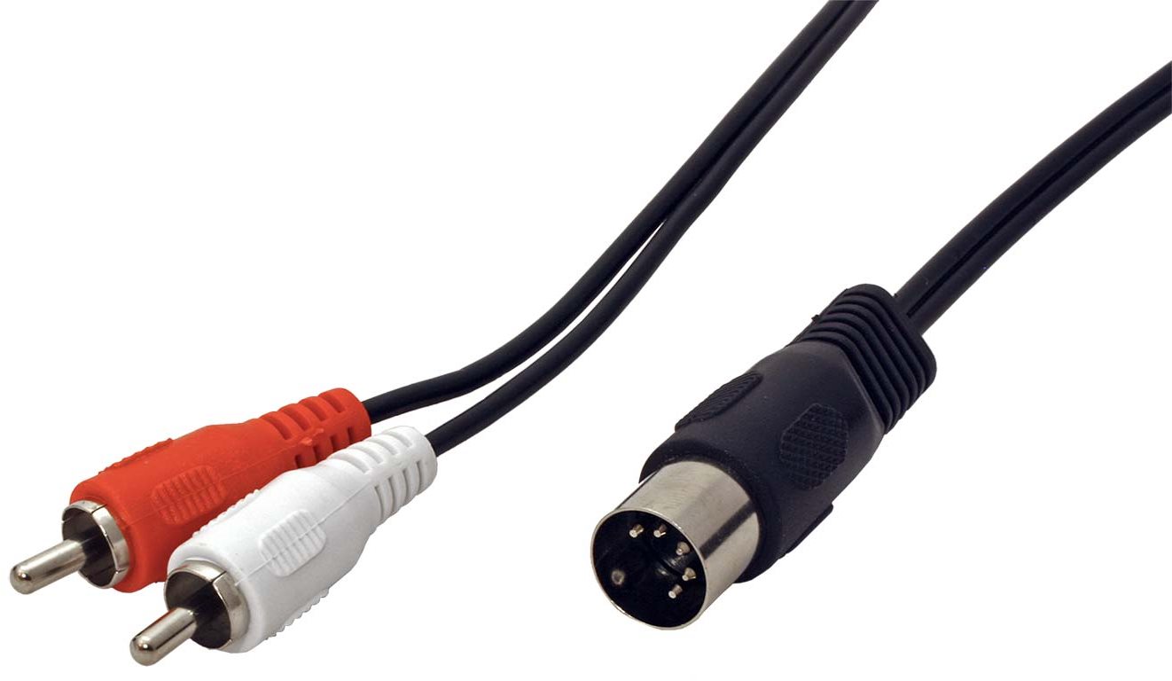OEM Kábel audio DIN 5pin (M) -> 2× cinch, 1,5 m