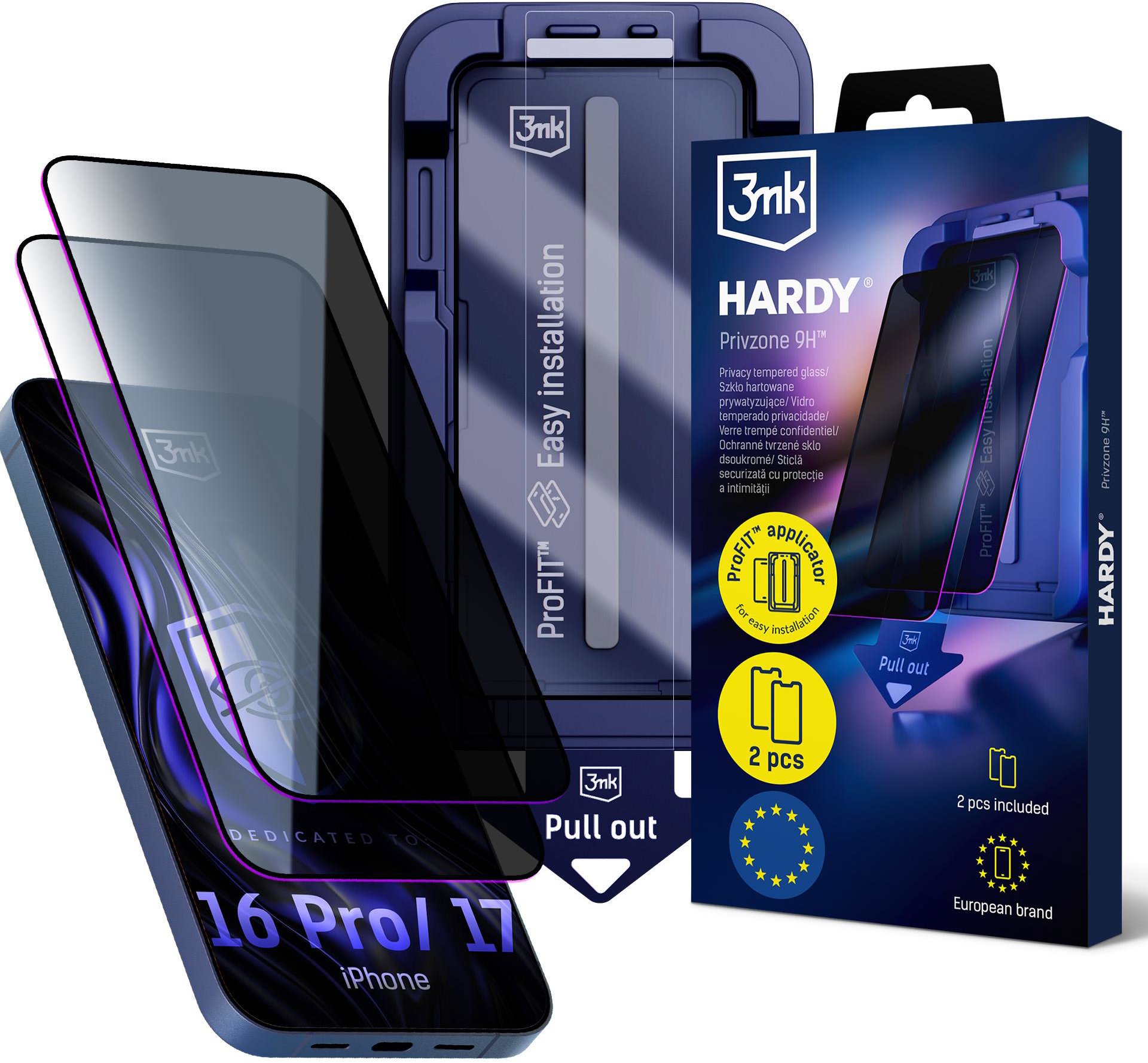 3MK Hardy Privzone 9H pre Apple iPhone 16 Pro/17