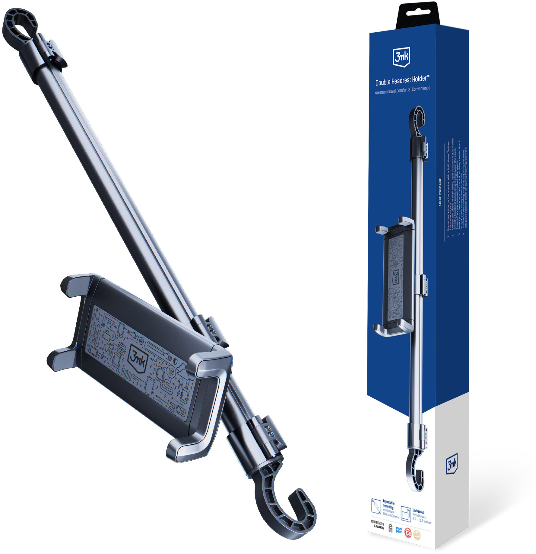 3MK Double Headrest Holder