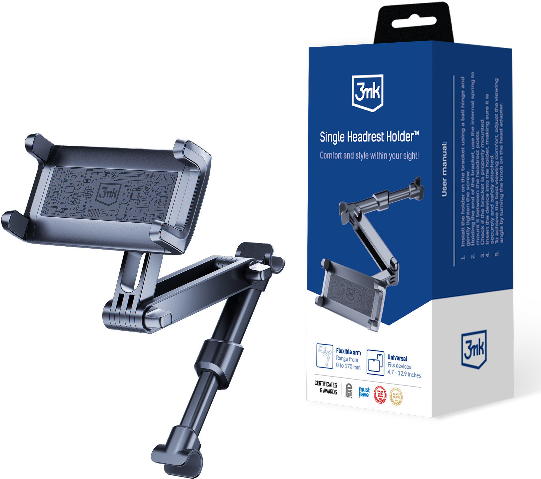 3MK Single Headrest Holder