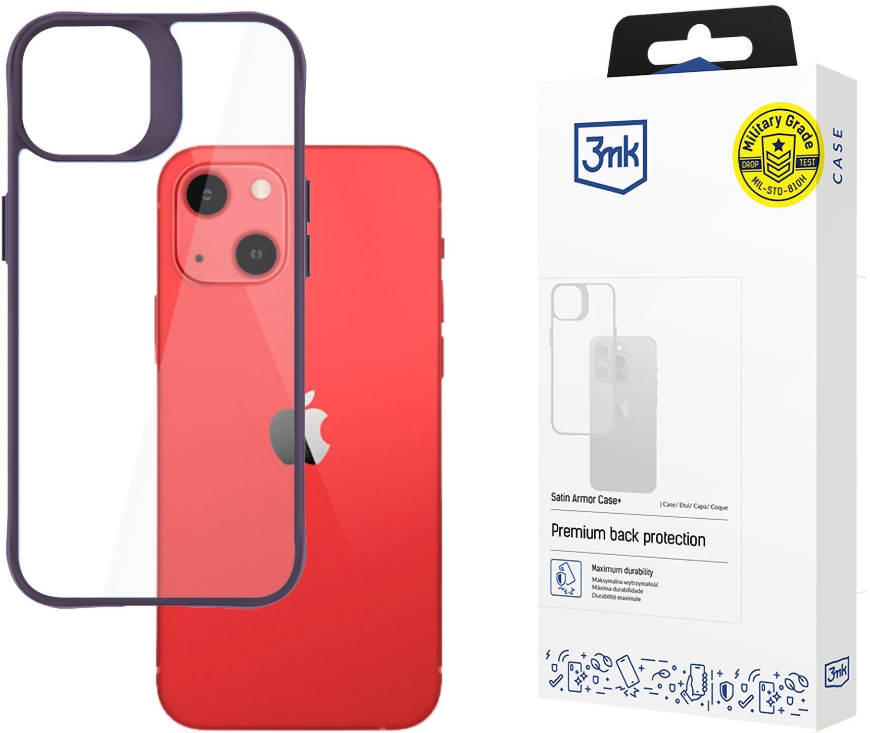 3MK Satin Armor Case+ Purple na Apple iPhone 13