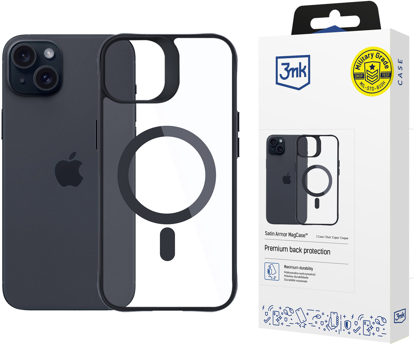 3MK Satin Armor MagCase pre iPhone 15