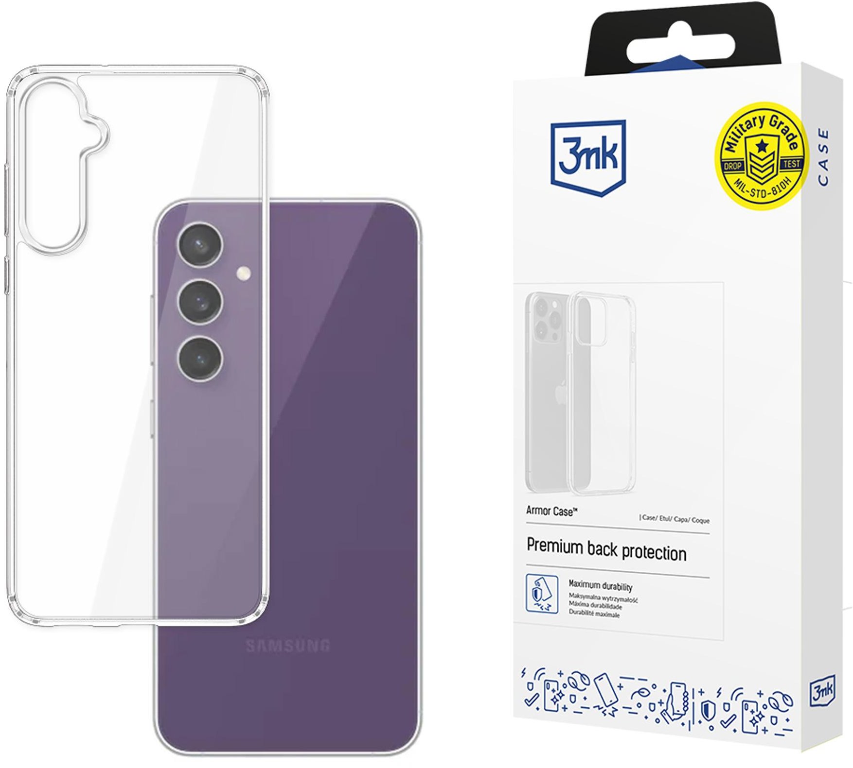 3MK Armor case pre Samsung Galaxy S23 FE (SM-S711) číry/AS