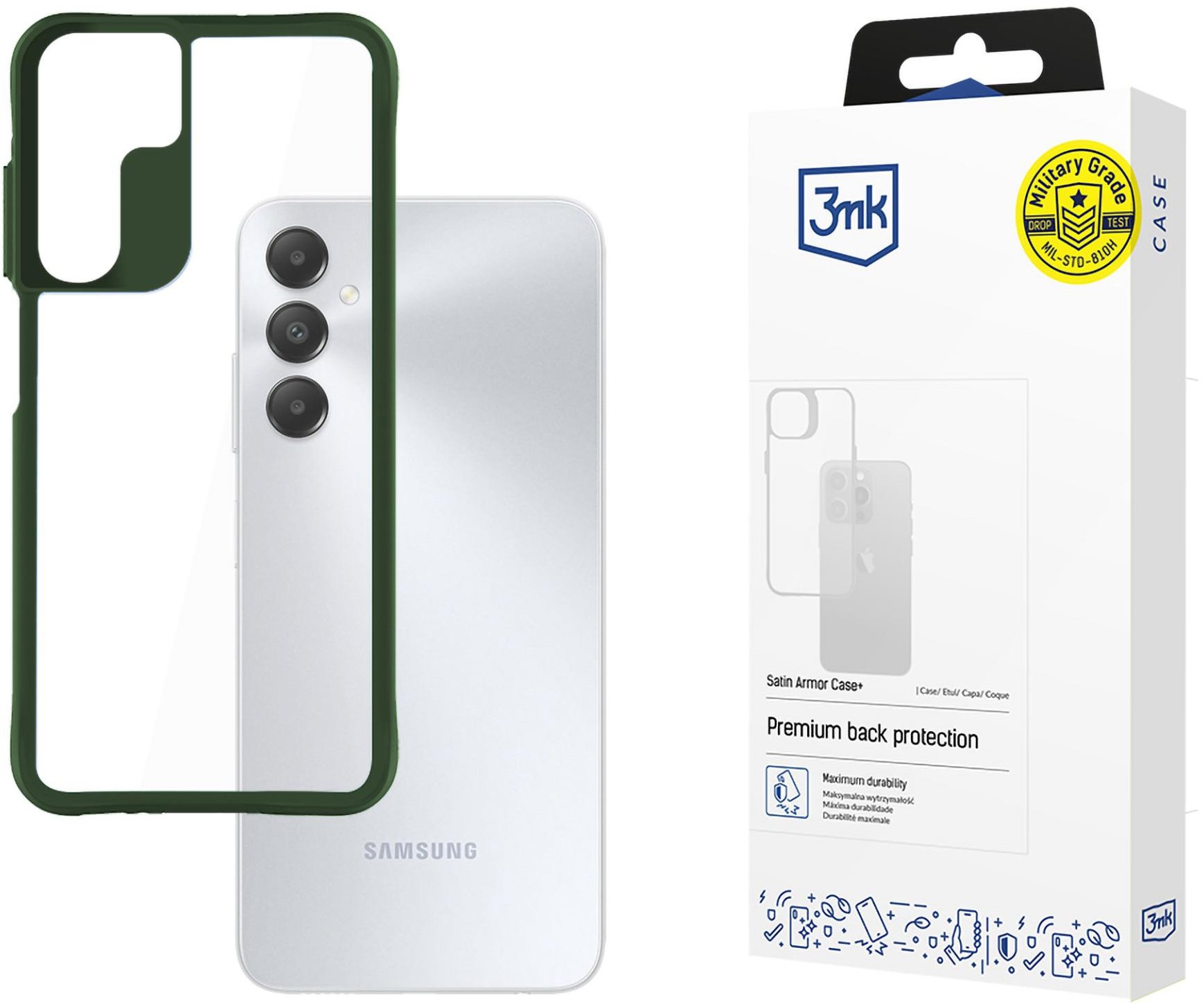 3MK Satin Armor Case+ Green na Samsung Galaxy A15 5G