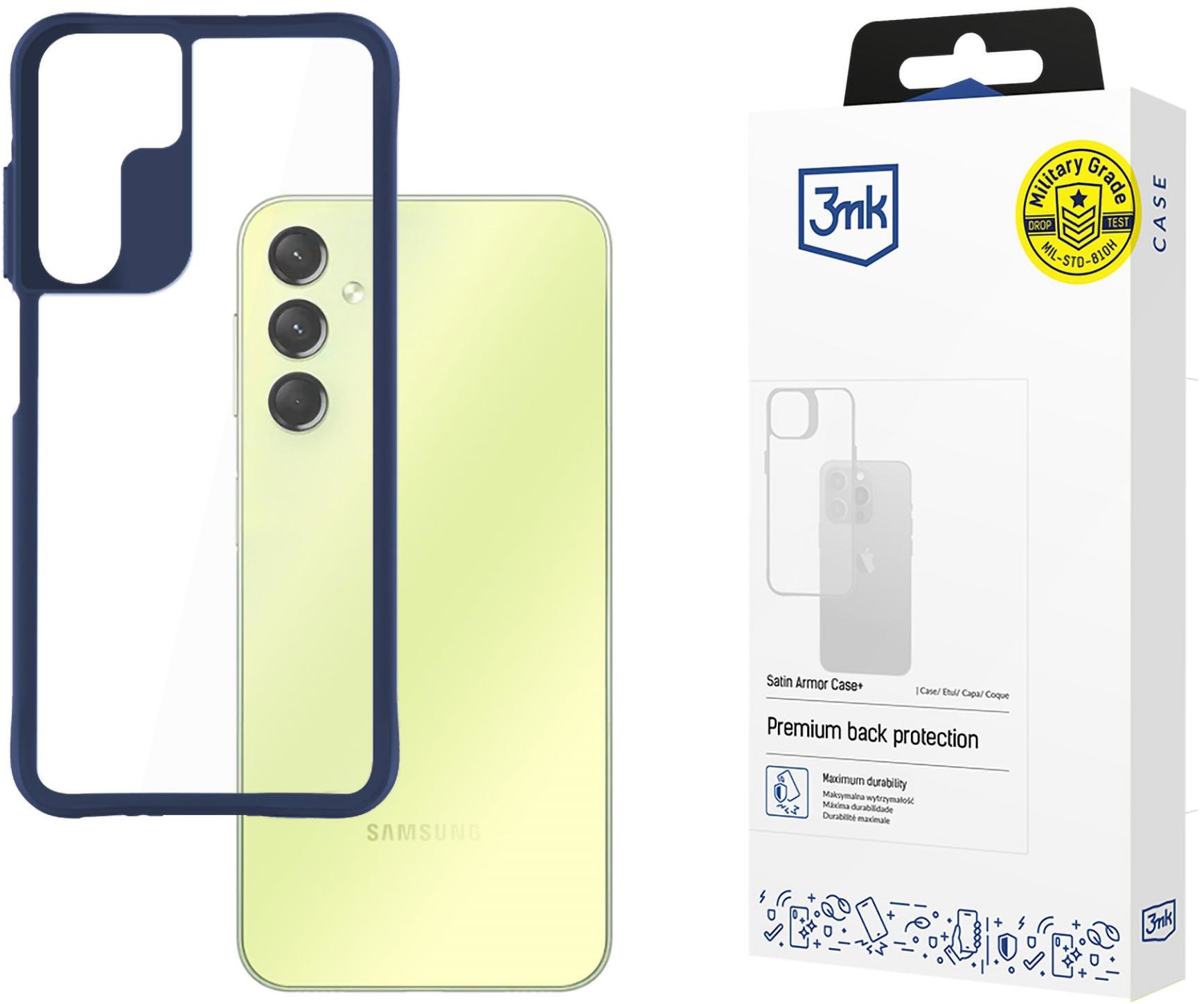3MK Satin Armor Case+ Blue na Samsung Galaxy A25 5G