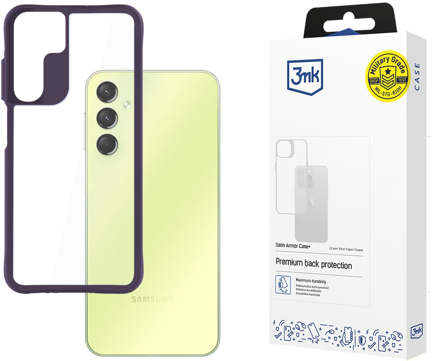 3MK Satin Armor Case+ Purple na Samsung Galaxy A25 5G