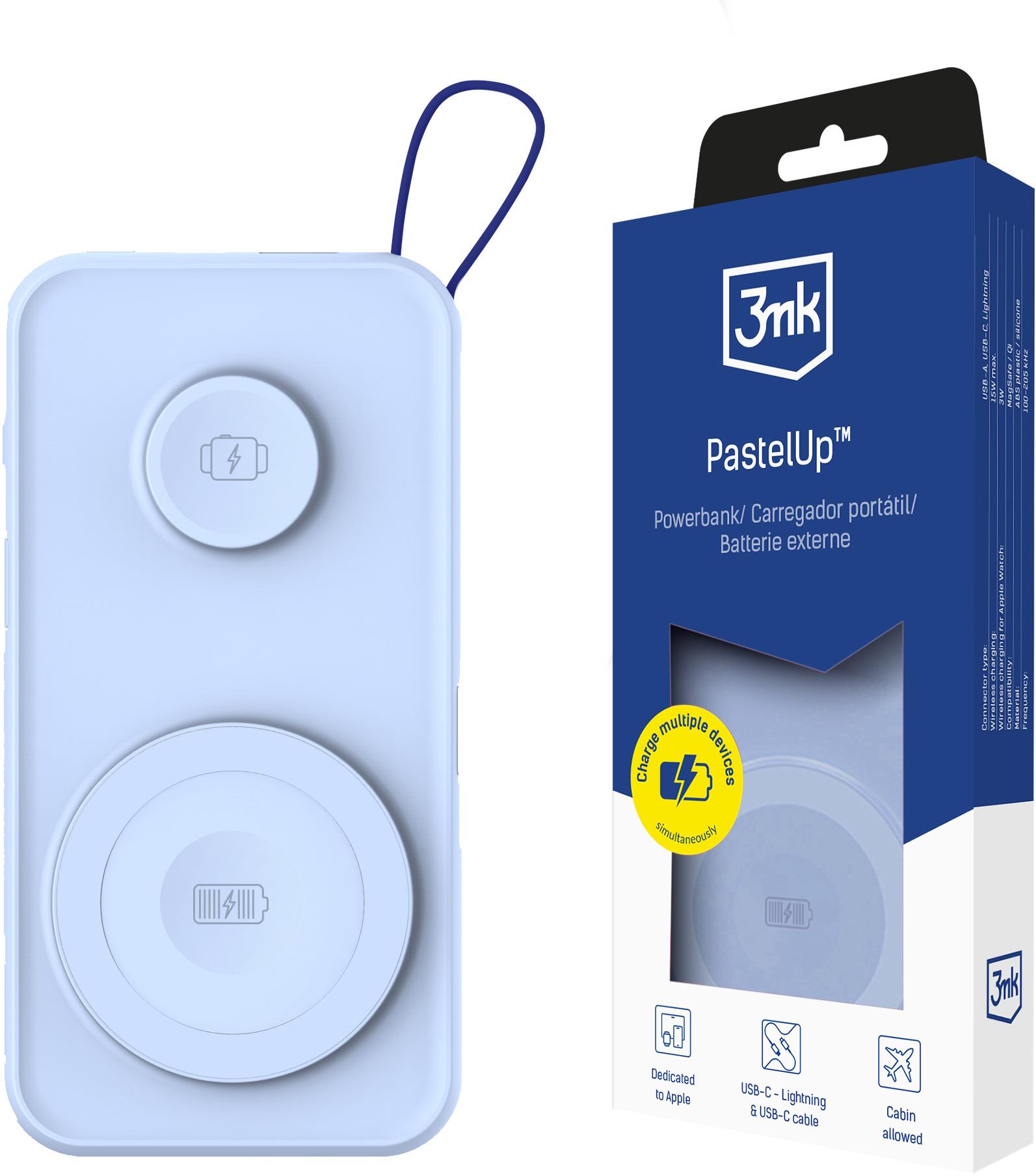 3MK PastelUp 10.000 mAh 22.5 W modrá