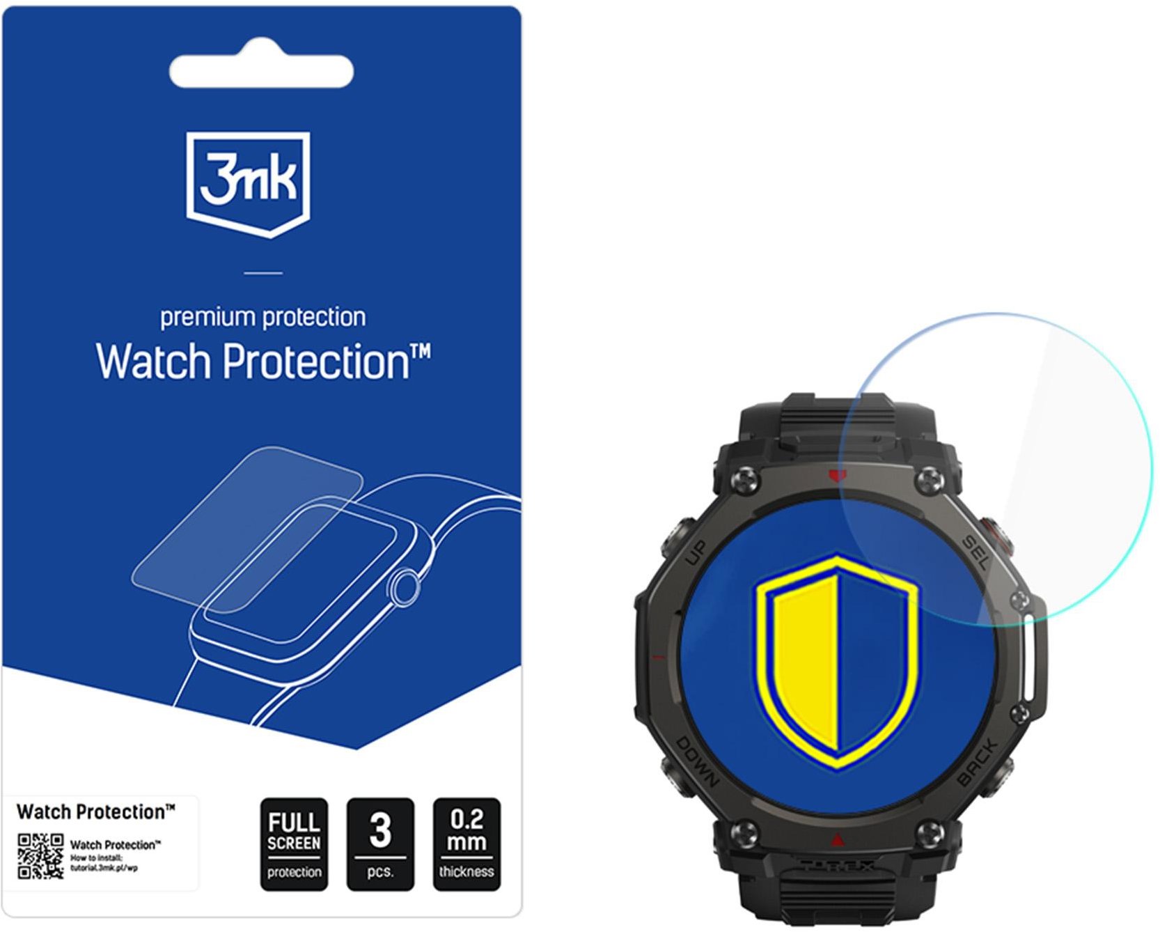 3MK Watch Protection FlexibleGlass na Amazfit T-Rex 3 Pro 44 mm