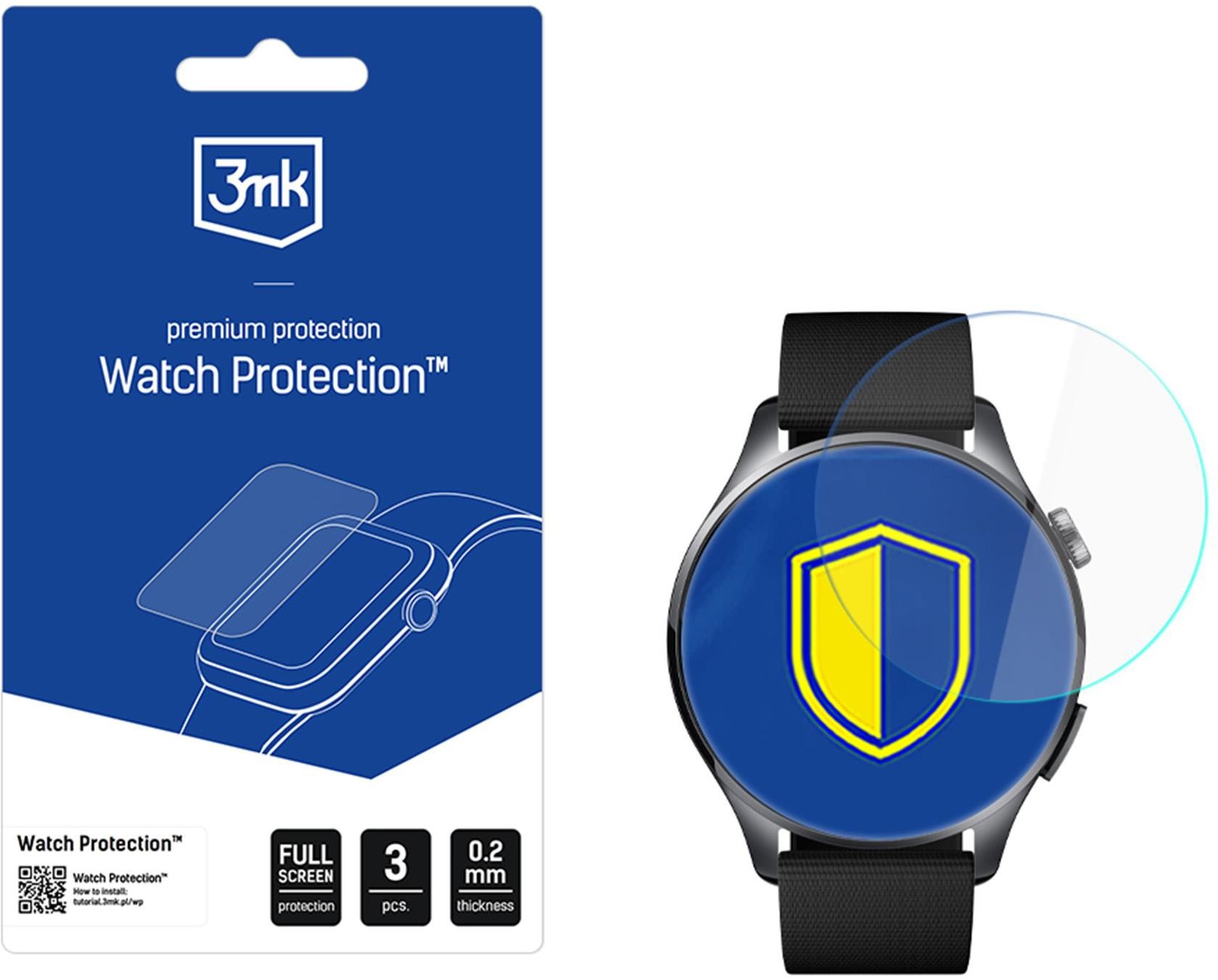 3MK hybridné sklo Watch Protection FlexibleGlass pre Xiaomi Watch 5 (47 mm)