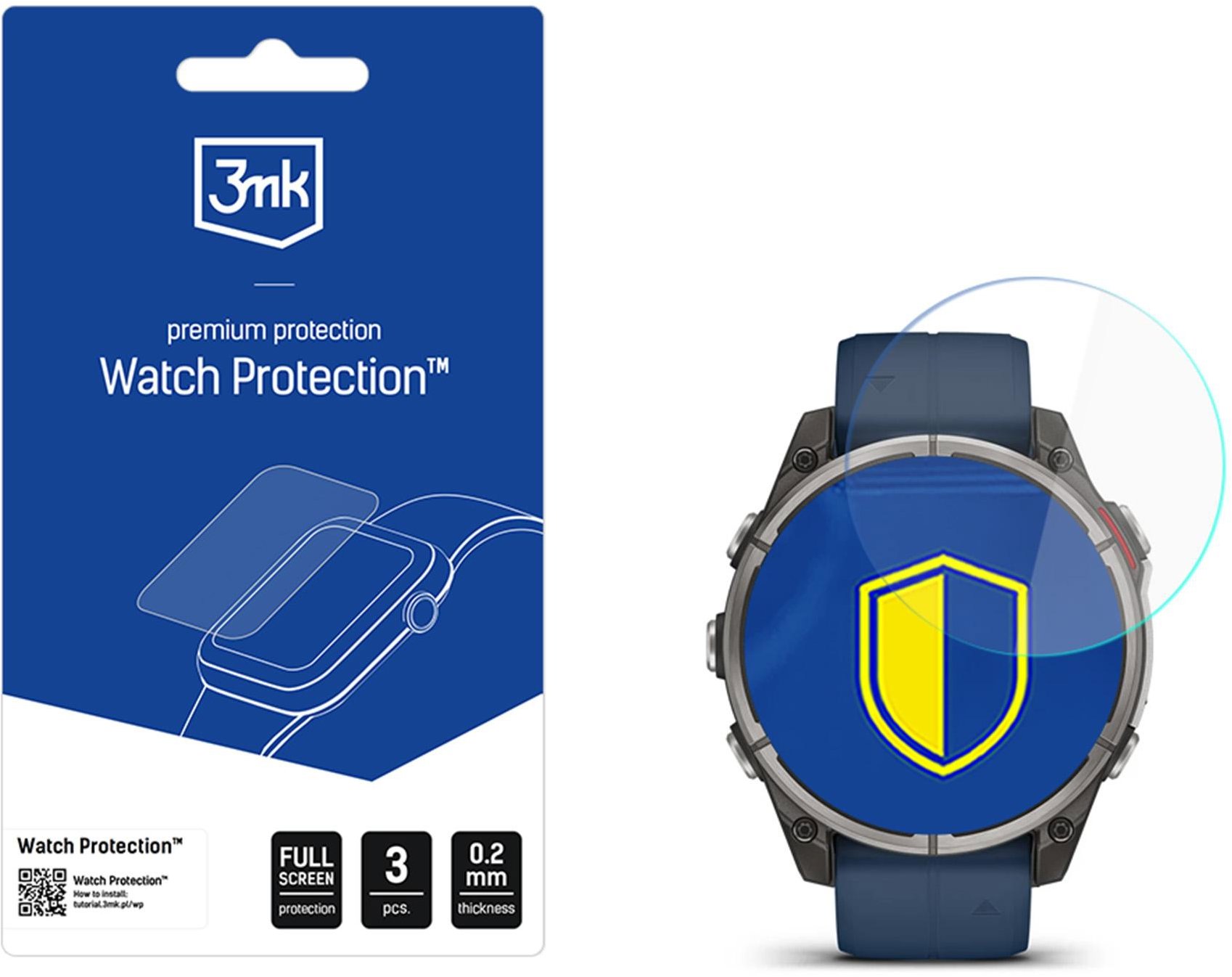 3MK Watch Protection FlexibleGlass na Garmin quatix 8 – 51 mm