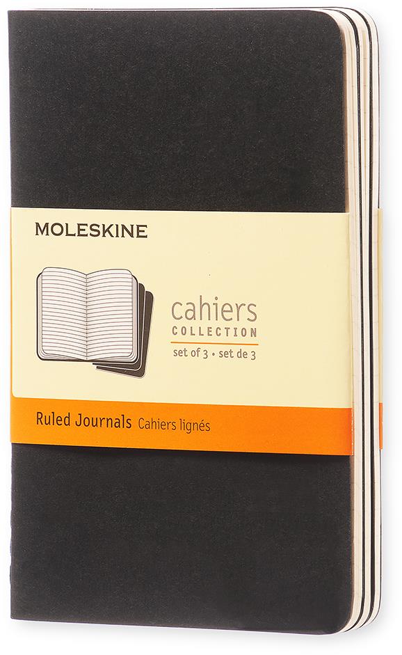 MOLESKINE Cahier S, čierny – balenie 3 ks