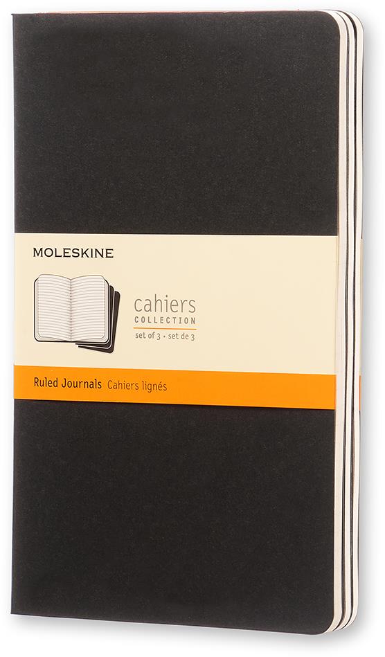 MOLESKINE Cahier L, čierny – balenie 3 ks