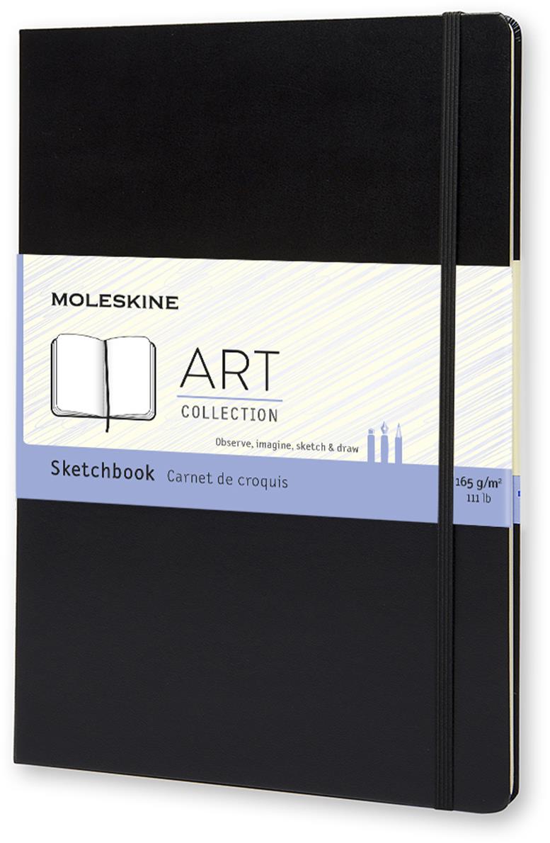 MOLESKINE Sketchbook A4, tvrdé dosky, čierny