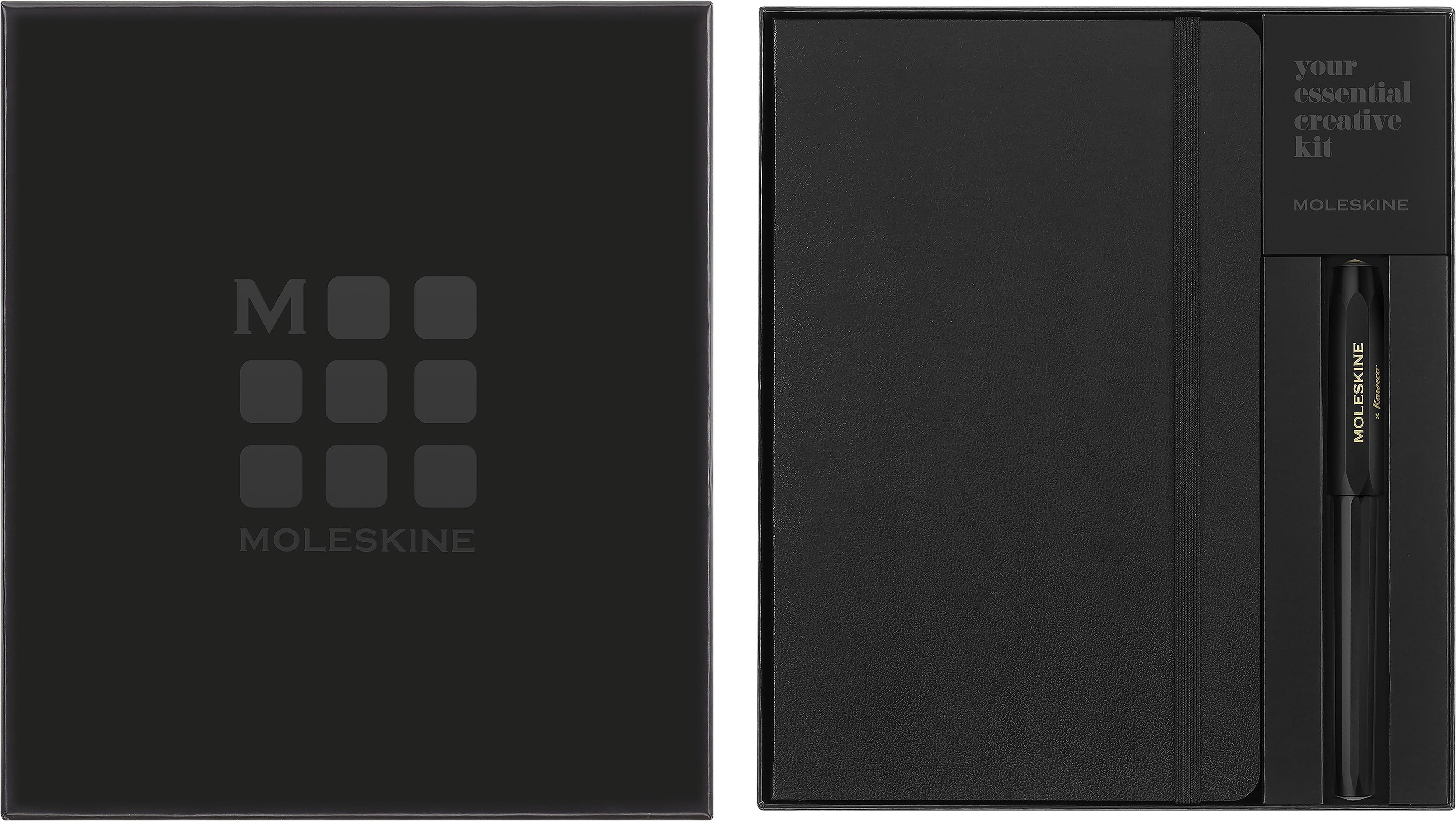 MOLESKINE Kaweco čierny s čiernou náplňou, v sade so zápisníkom