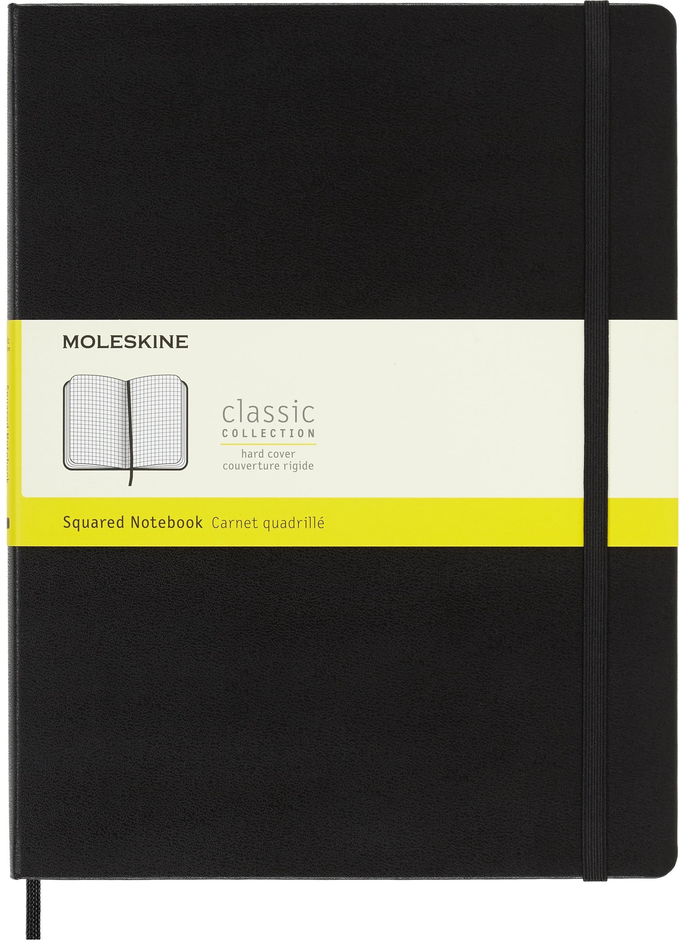 MOLESKINE XL, tvrdé dosky, štvorčekovaný, čierny
