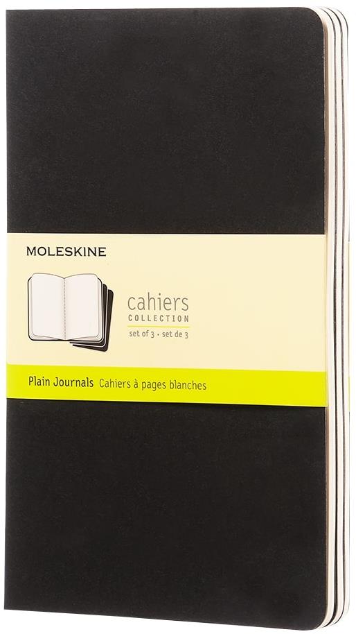 MOLESKINE L, čistý, čierny – balenie 3 ks