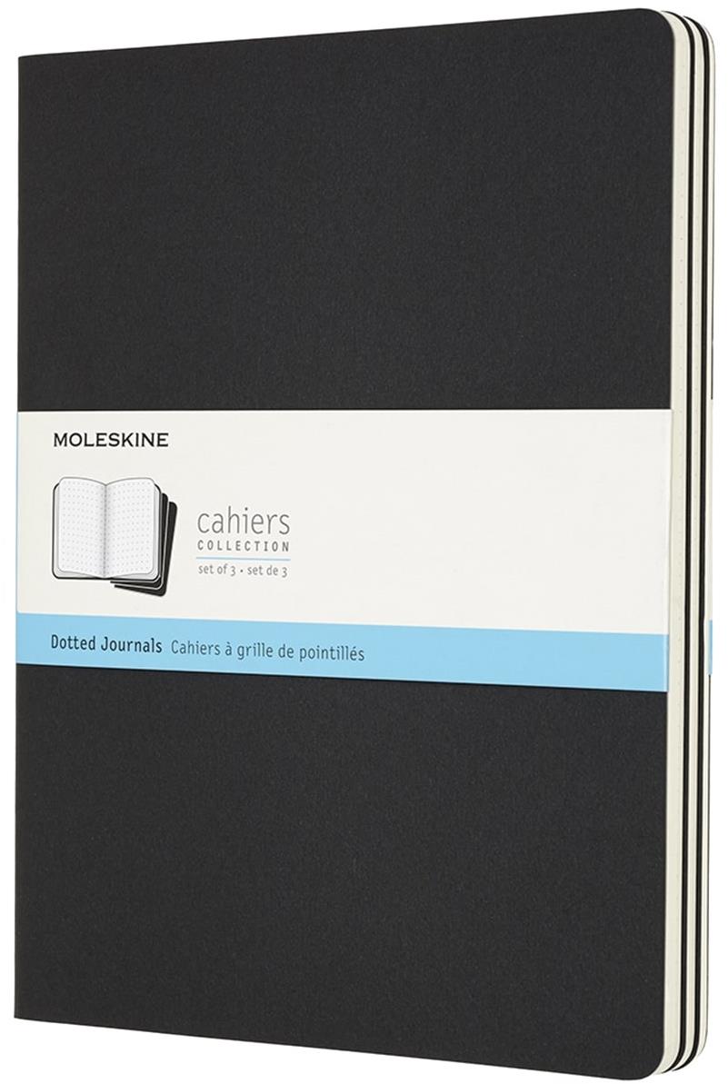MOLESKINE XL, bodkovaný, čierny – balenie 3 ks