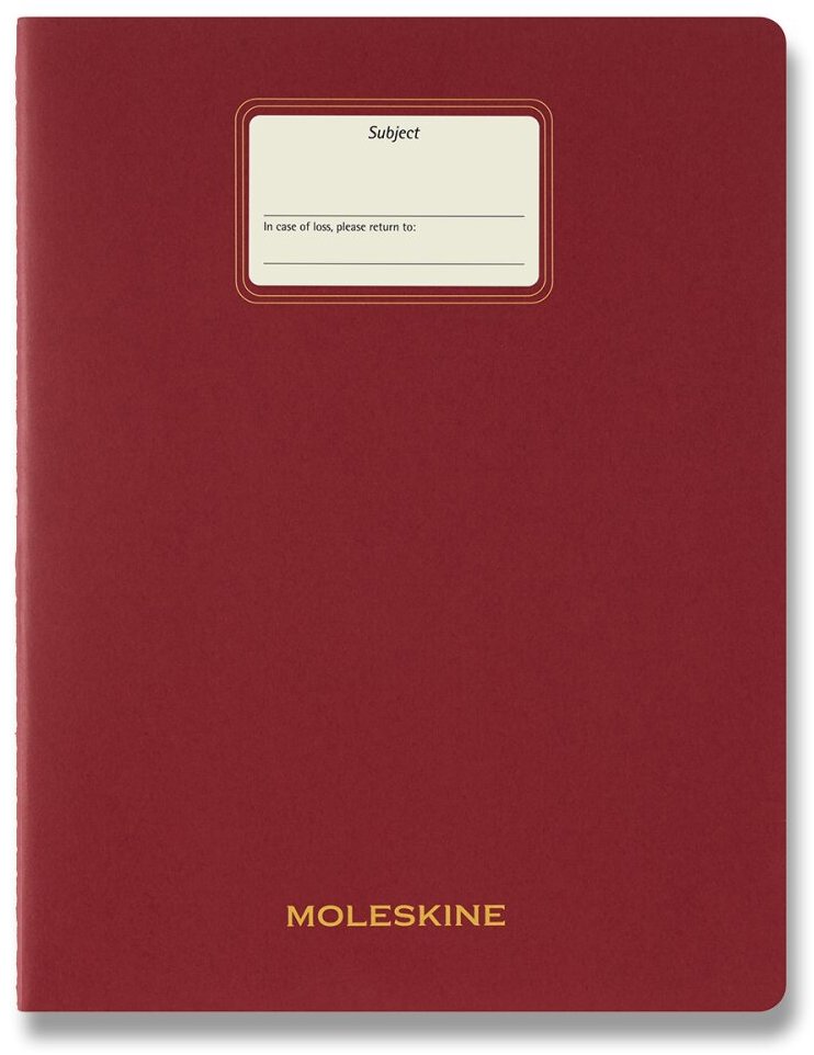 MOLESKINE Študent XXL, linajkový, červený