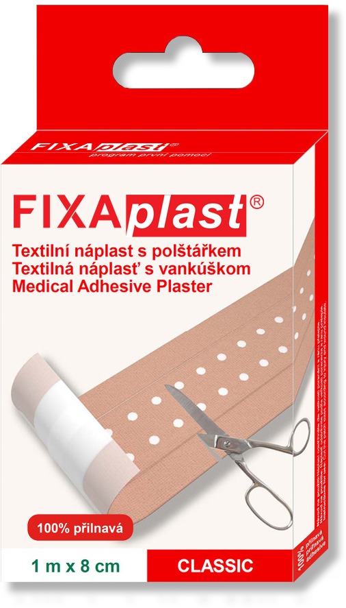 FIXAPLAST, náplasť CLASSIC, 1 m × 8 cm