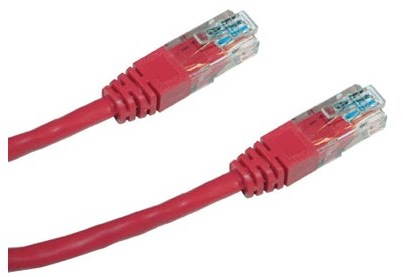 Datacom, CAT6, UTP, 0.25 červený