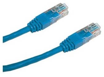 Datacom, CAT6, UTP, 0,25 m, modrý