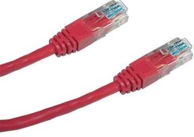 Datacom CAT5E UTP červený 3 m